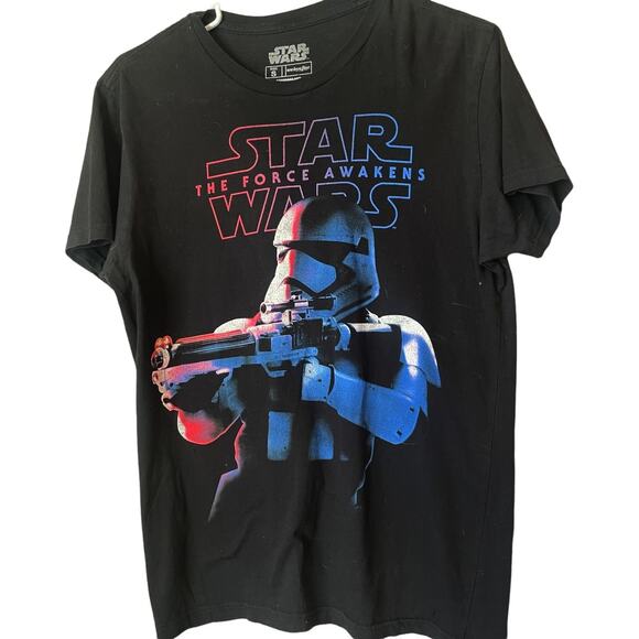 Star Wars The Force Awakens Gun Aiming Stormtrooper Black T-Shirt Size Small - Picture 2 of 5
